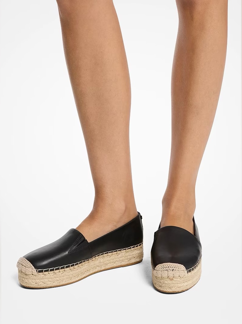 Michael Kors Lynn Leather Platform Espadrille